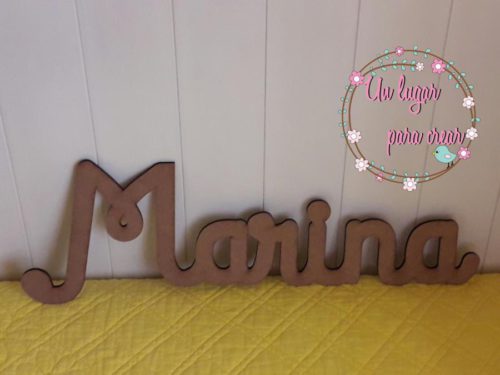 Nombres de madera 60cm.