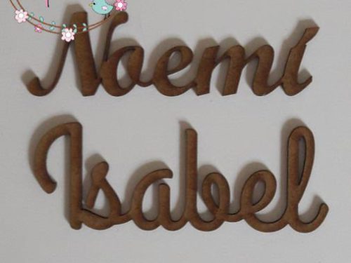 Nombres de madera 10cm.