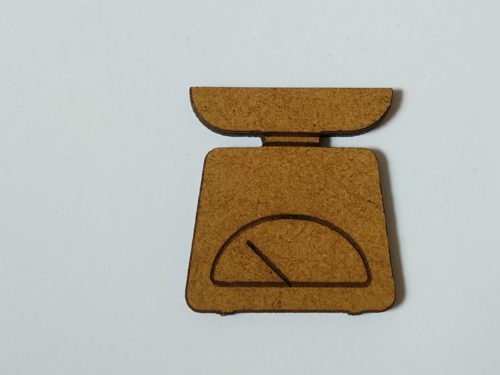 Silueta de madera báscula.