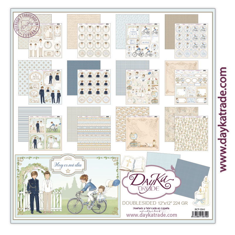 Kit papel scrapbooking. Comunión niña. – UN LUGAR PARA CREAR