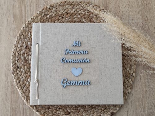 Álbum de lino personalizado.