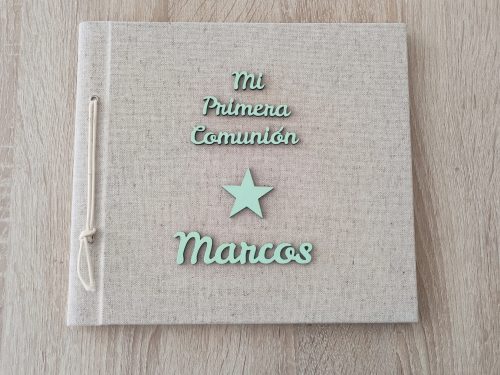 Libro de firmas. Tela. Personalizado. Pequeño